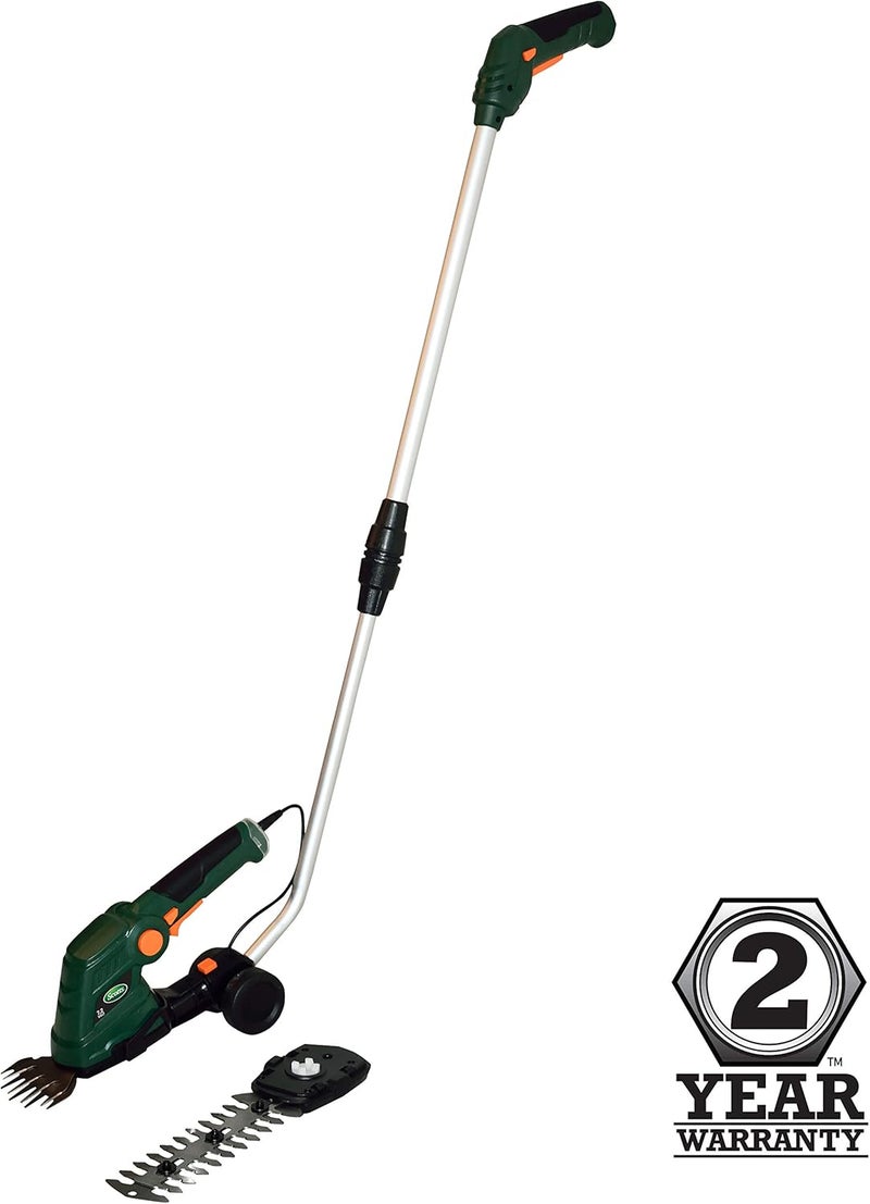 Scotts أدوات الطاقة الخارجية LSS10272PS 7.5 فولت مقص العشب/مقص الشجيرات اللاسلكي مع مقبض تمديد بعجلات، أخضر - Image 5